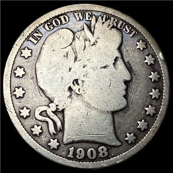 1908-D Silver Barber Half Dollar NICELY  CIRCULATED