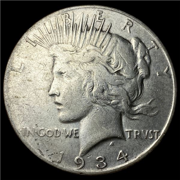 1934-S Peace Silver Dollar LIGHTLY CIRCULATED