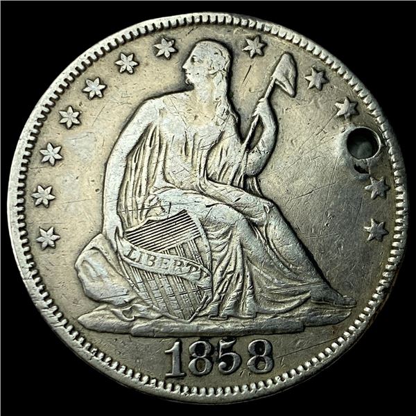1858 Seated Liberty Half Dollar HIGH GRADE