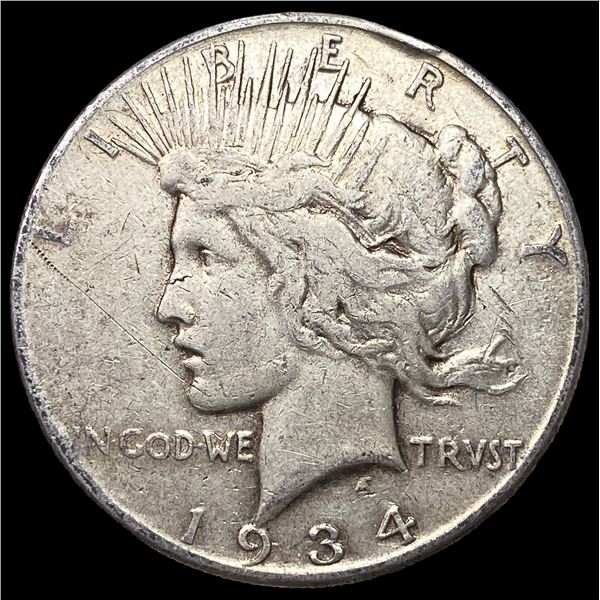 1934-S Peace Silver Dollar LIGHTLY CIRCULATED