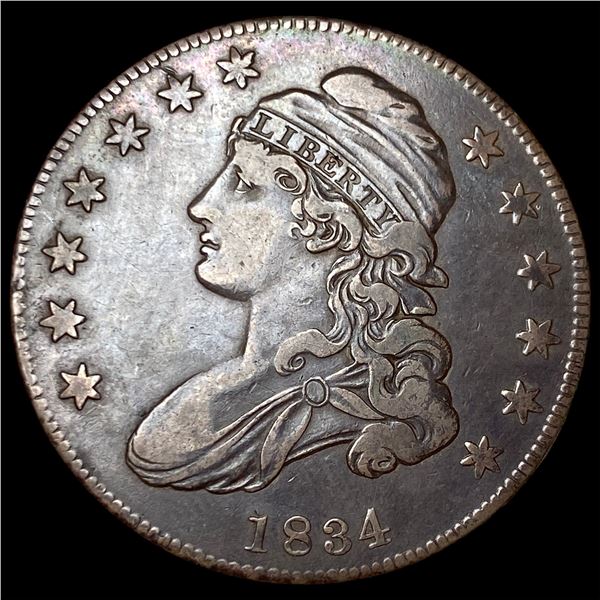 1834 Capped Bust Half Dollar NEARLY  UNCIRCULATED
