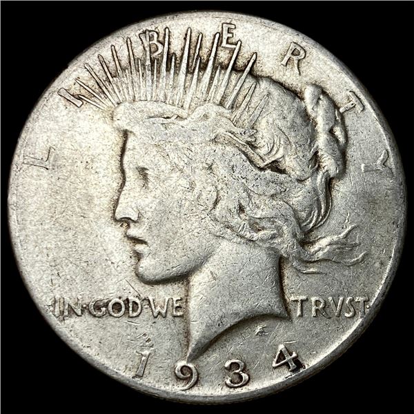 1934-S Peace Silver Dollar LIGHTLY CIRCULATED