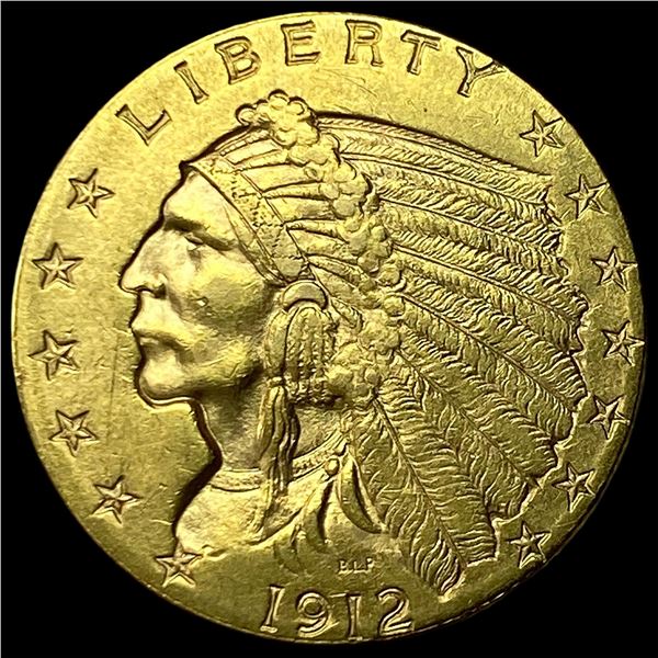 1912 Indian Head Gold $2.5 Quarter Eagle  UNCIRCULATED