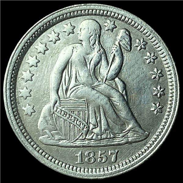 1857 Silver Seated Liberty Dime UNCIRCULATED