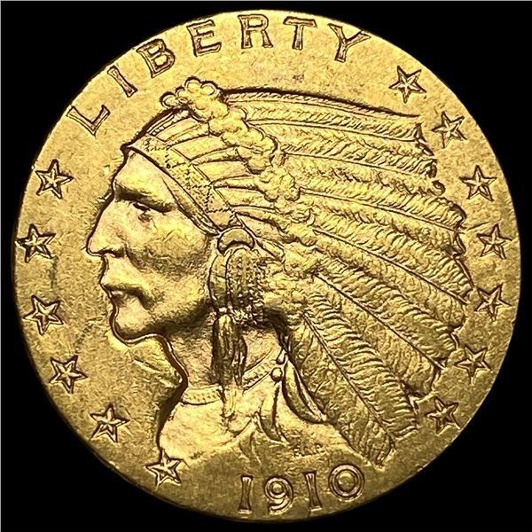 1910 Indian Head $2.5 Gold Quarter Eagle  UNCIRCULATED