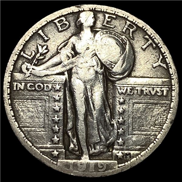 1919 Silver Standing Liberty Quarter NEARLY  UNCIRCULATED