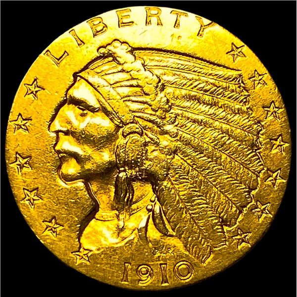 1910 Indian Head Gold $2.5 Quarter Eagle  UNCIRCULATED