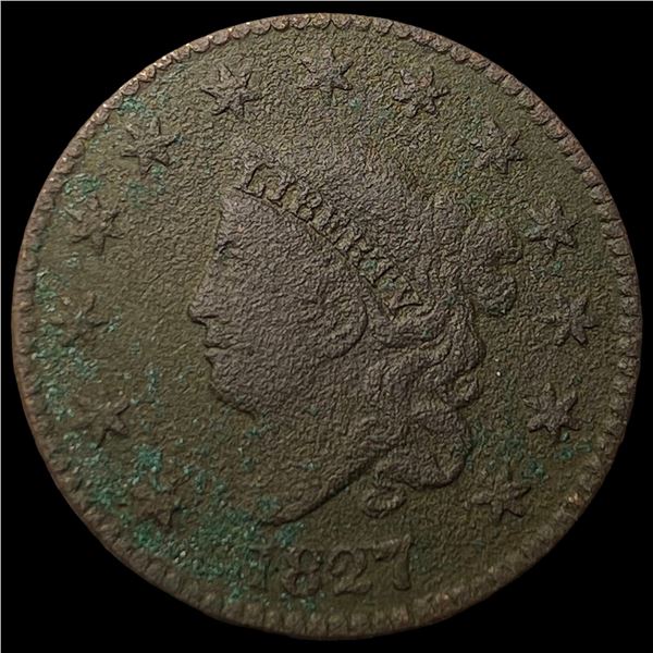 1827 Coronet Head Large Cent LIGHTLY  CIRCULATED