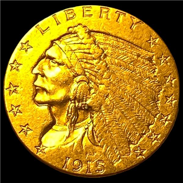 1915 Indian Head Gold $2.50 Quarter Eagle  UNCIRCULATED