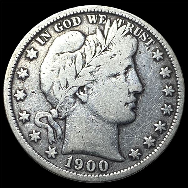1900 Silver Barber Half Dollar LIGHTLY  CIRCULATED