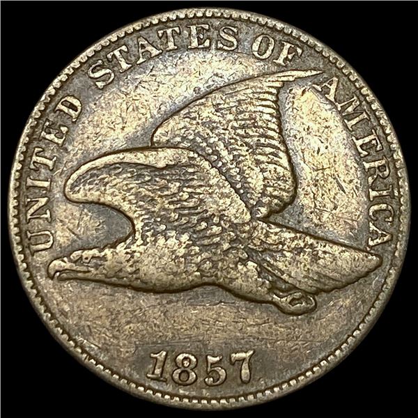 1857 Flying Eagle Cent NEARLY UNCIRCULATED