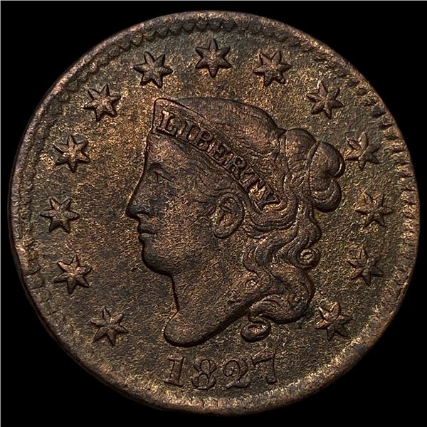 1827 Coronet Head Large Cent CLOSELY  UNCIRCULATED