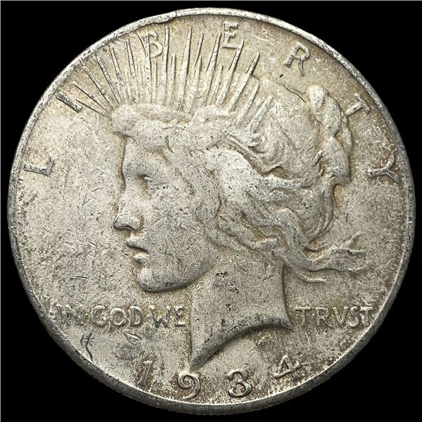 1934-S Peace Silver Dollar NEARLY  UNCIRCULATED