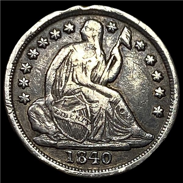 1840 Seated Liberty Half Dime LIGHTLY  CIRCULATED