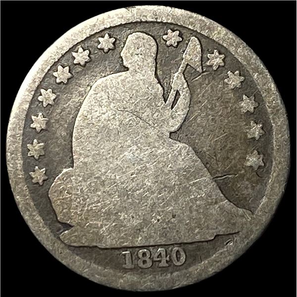 1840-O Silver Seated Liberty Dime NICELY  CIRCULATED