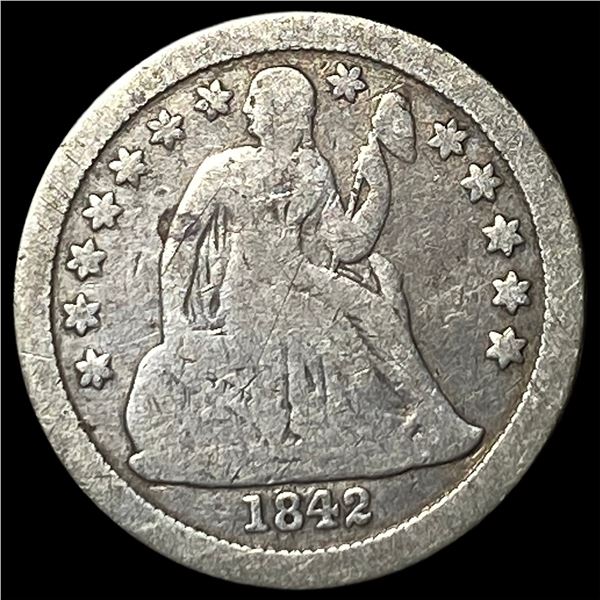 1842-O Silver Seated Liberty Dime NICELY  CIRCULATED
