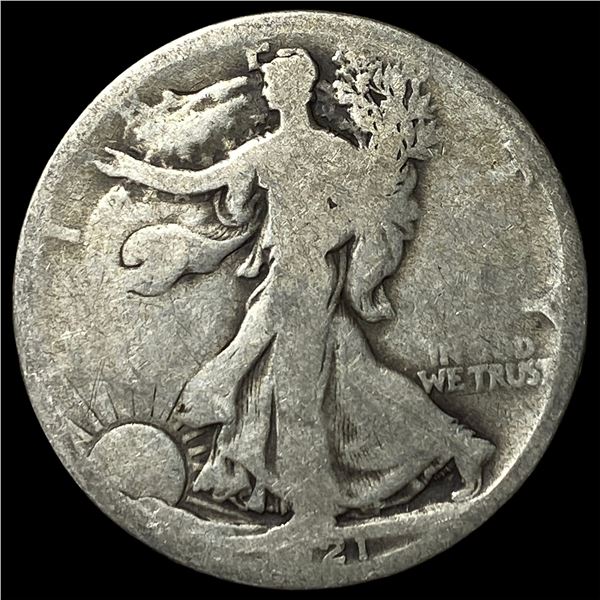 1921-D Silver Walking Liberty Half Dollar  NICELY CIRCULATED