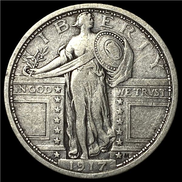 1917 Type 1 Standing Liberty Quarter LIGHTLY  CIRCULATED