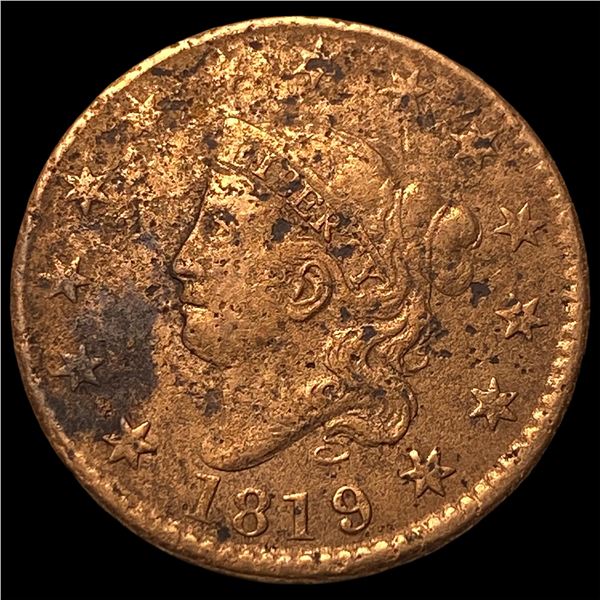 1819 Coronet Head Large Cent NICELY  CIRCULATED