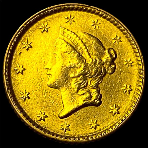 1853 Gold $1 Liberty Head Type 1 CLOSELY  UNCIRCULATED