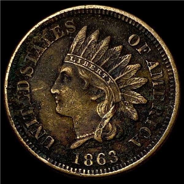 1863 Indian Head Cent CLOSELY UNCIRCULATED