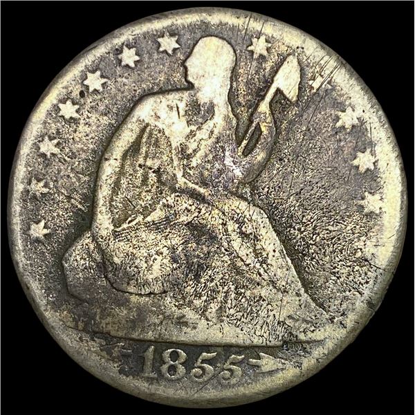 1855-O Silver Seated Liberty Half Dollar  NICELY CIRCULATED