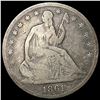 Image 1 : 1861 Silver Seated Liberty Half Dollar NICELY  CIRCULATED