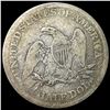Image 2 : 1861 Silver Seated Liberty Half Dollar NICELY  CIRCULATED
