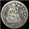 Image 1 : 1857-O Silver Seated Liberty Quarter LIGHTLY  CIRCULATED