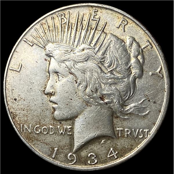 1934-D Silver Peace Dollar NEARLY  UNCIRCULATED