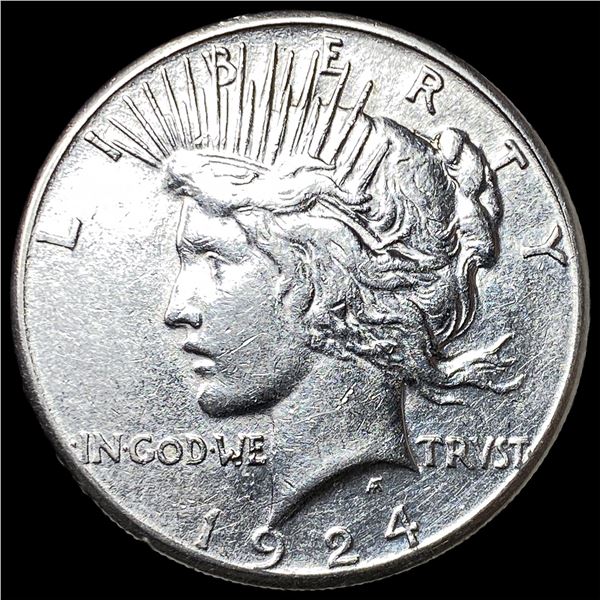 1924-S Silver Peace Dollar CHOICE AU