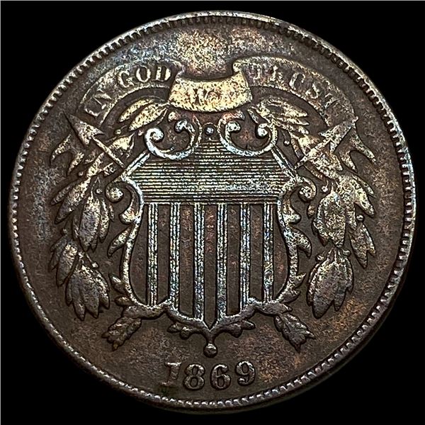 1869 Two-Cent Piece LIGHTLY CIRCULATED
