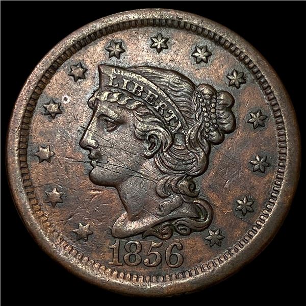 1856 Braided Hair Large Cent CLOSELY  UNCIRCULATED