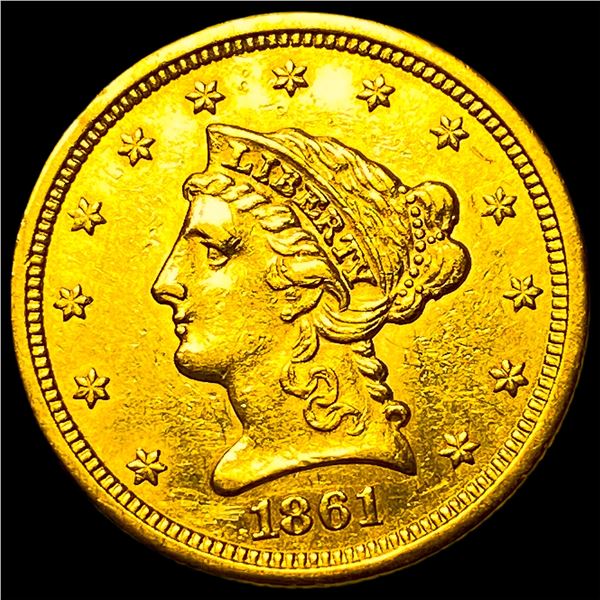 1861 Gold $2.5 Liberty Head Quarter Eagle  UNCIRCULATED
