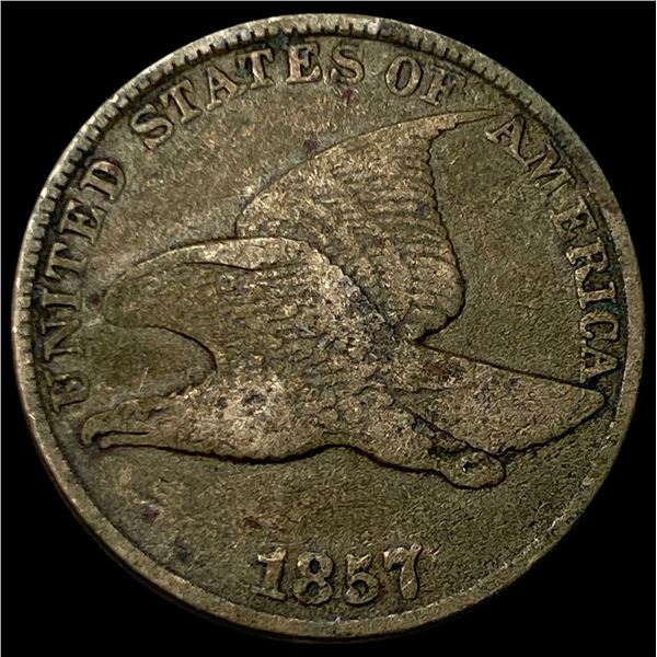 1857 Flying Eagle Cent NEARLY UNCIRCULATED