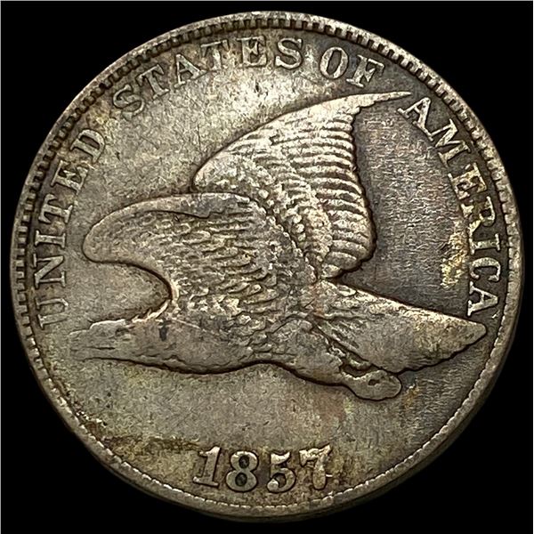 1857 Flying Eagle Cent ABOUT UNCIRCULATED