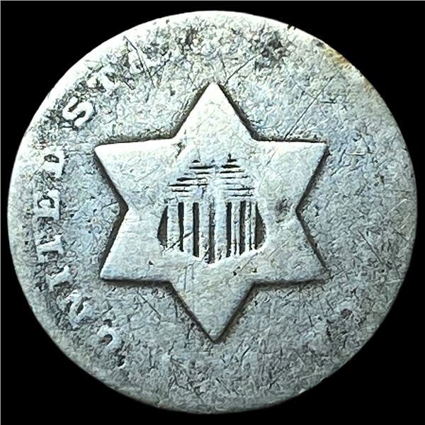 1851-1873 Silver Three-Cent Piece NICELY  CIRCULATED