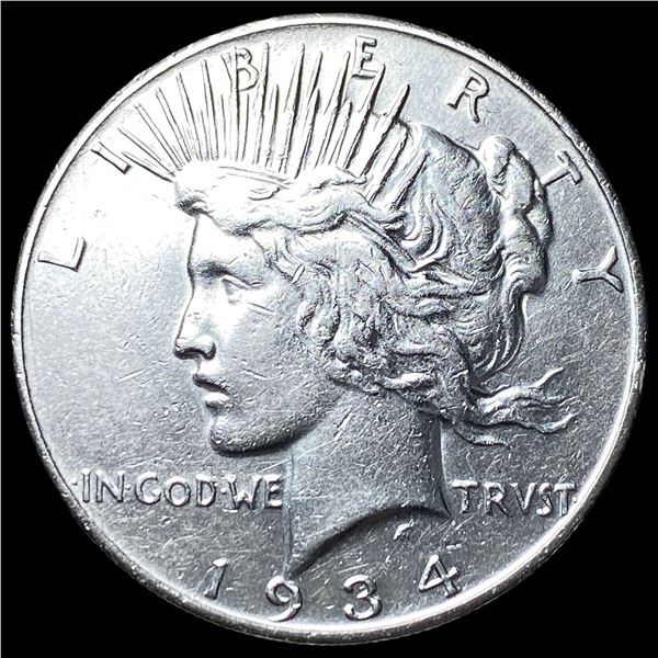 1934-S Silver Peace Dollar NEARLY  UNCIRCULATED