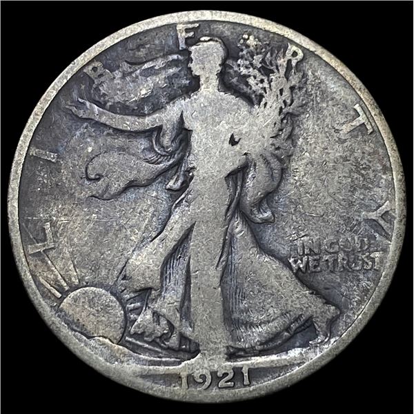 1921-D Silver Walking Liberty Half Dollar  LIGHTLY CIRCULATED
