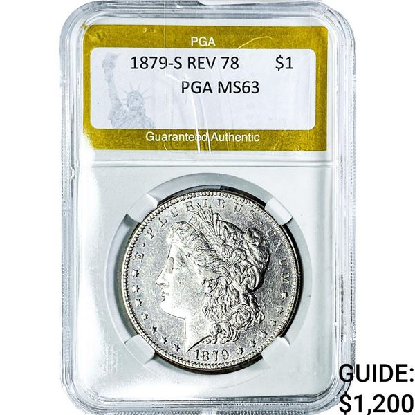 1879-S Morgan Silver Dollar PGA MS63