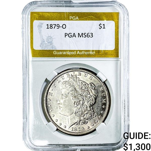 1879-O Morgan Silver Dollar PGA MS63