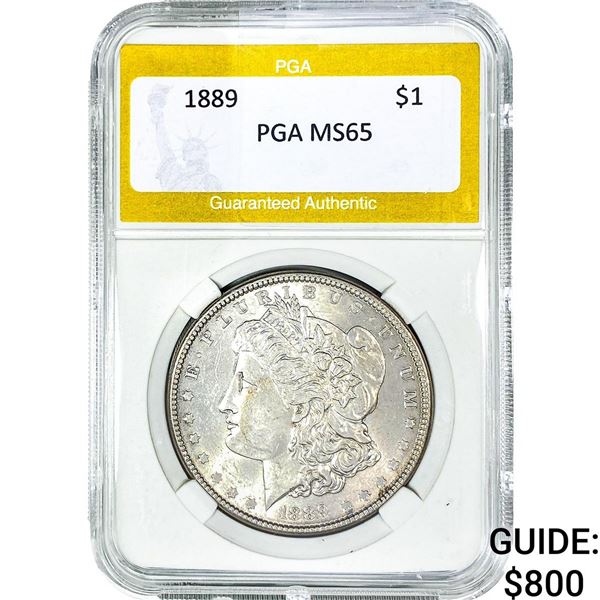 1889 Morgan Silver Dollar PGA MS65