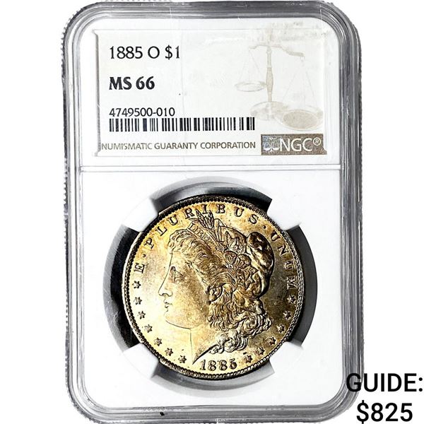 1885-O Morgan Silver Dollar NGC MS66