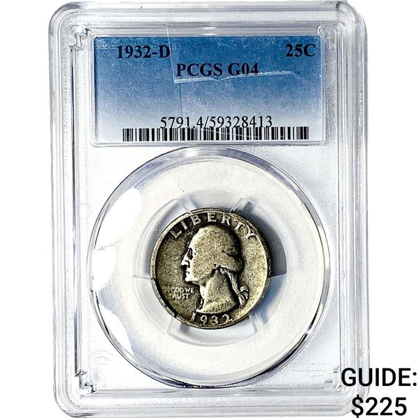 1932-D Washington Silver Quarter PCGS G04