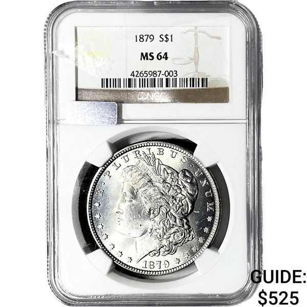 1879 Morgan Silver Dollar NGC MS64