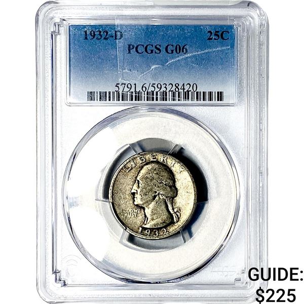 1932-D Washington Silver Quarter PCGS G06
