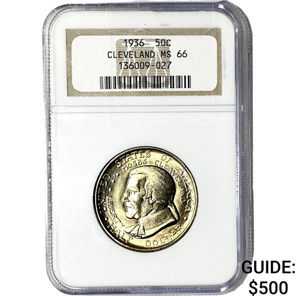 1936 Cleveland Half Dollar NGC MS66