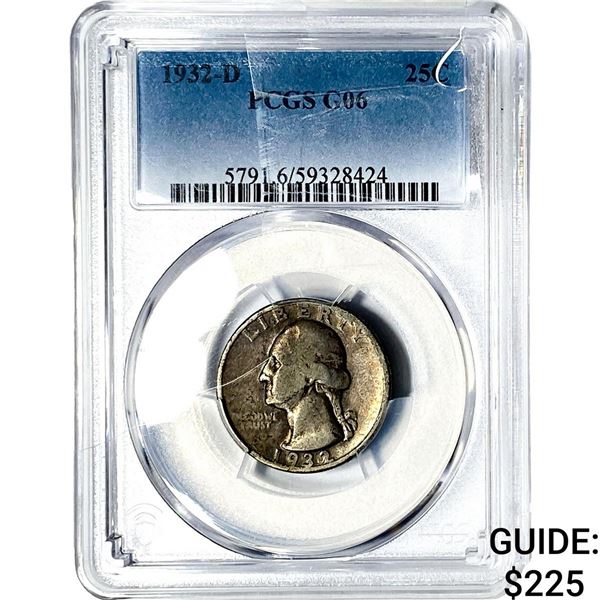 1932-D Washington Silver Quarter PCGS G06