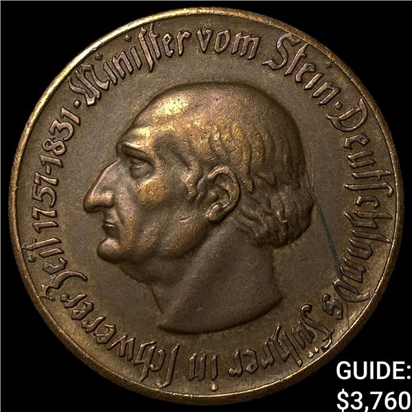 1921 Germany Weimar Republic Bronze 10 Marks