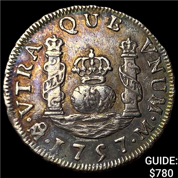 1757-M Mexico Ferdinand VI Silver 1 Real